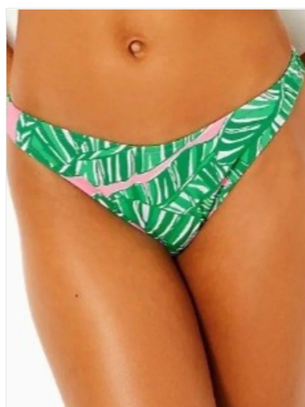 Lilly Pulitzer sz 16 pico high cut swimsuit bottom conch shell pink lets go bana